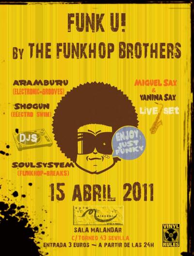 Diseño del cartel para la fiesta Funk U!